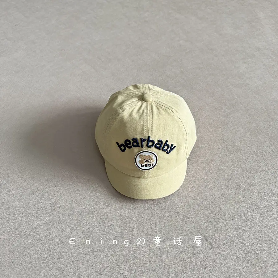 White Bearbaby Baseball Cap for Kids Spring Autumn