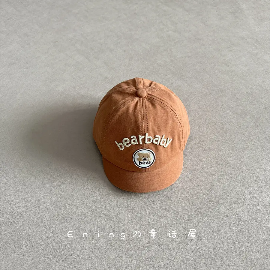 White Bearbaby Baseball Cap for Kids Spring Autumn