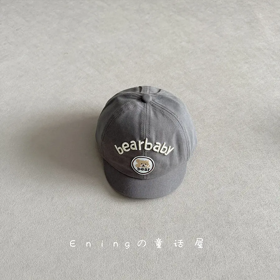 White Bearbaby Baseball Cap for Kids Spring Autumn