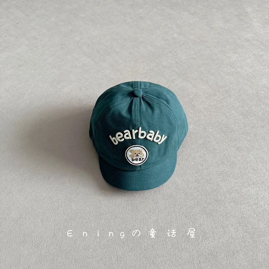White Bearbaby Baseball Cap for Kids Spring Autumn