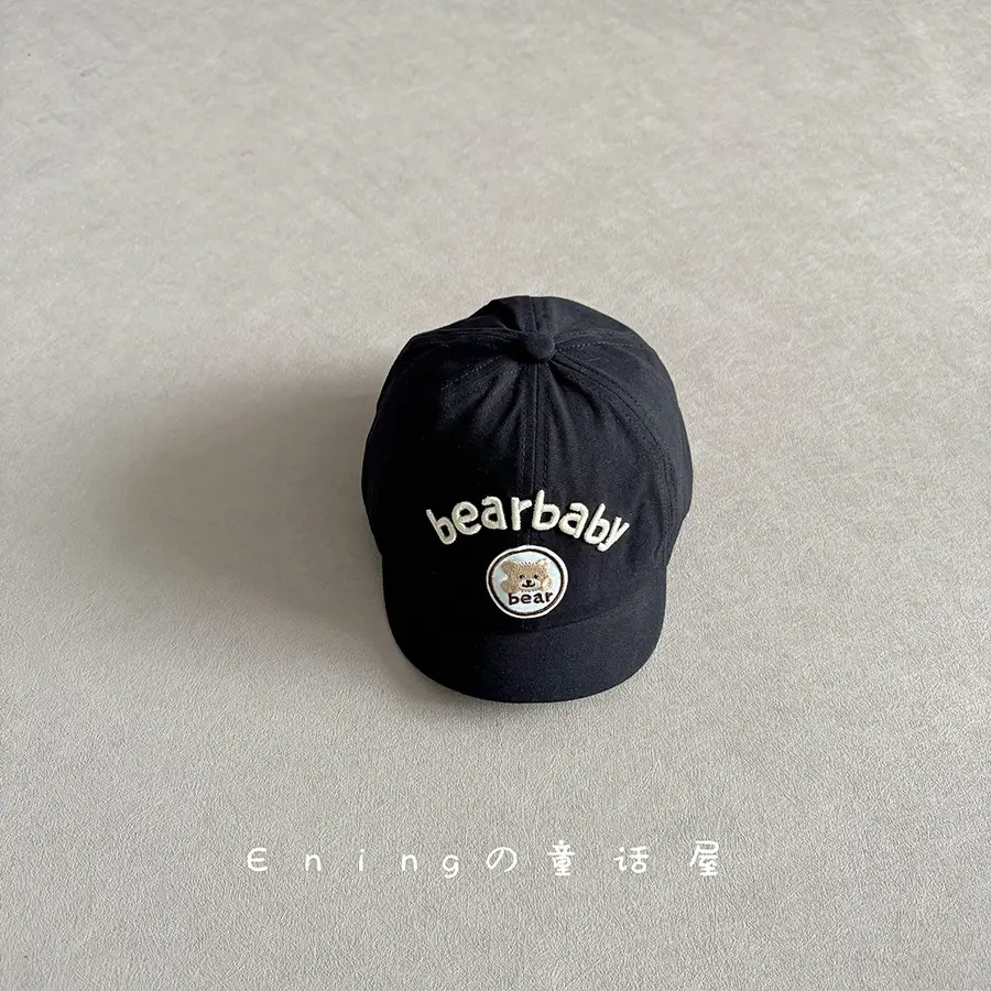 White Bearbaby Baseball Cap for Kids Spring Autumn
