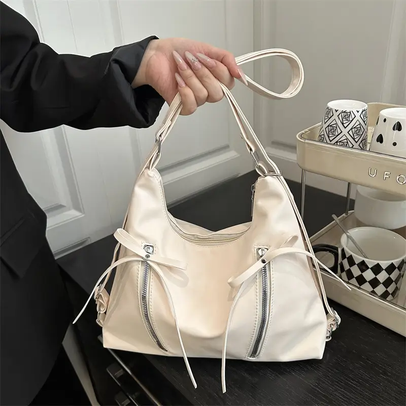 Korean Style Cream Tote Bag Large Capacity Women 2025 - Image 6