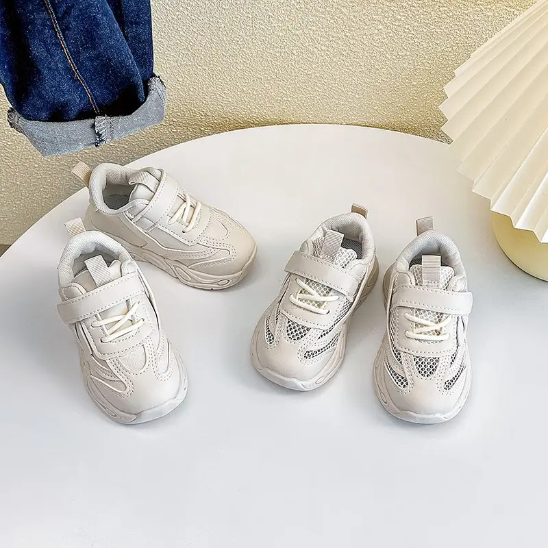 White Soft Sole Toddler Sneakers for 1-23Yrs