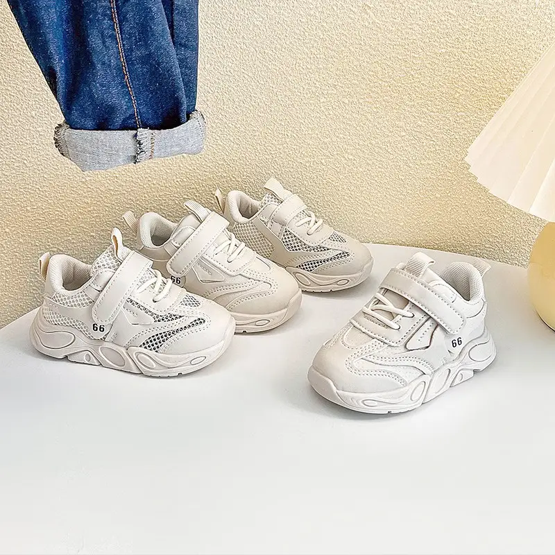 White Soft Sole Toddler Sneakers for 1-23Yrs