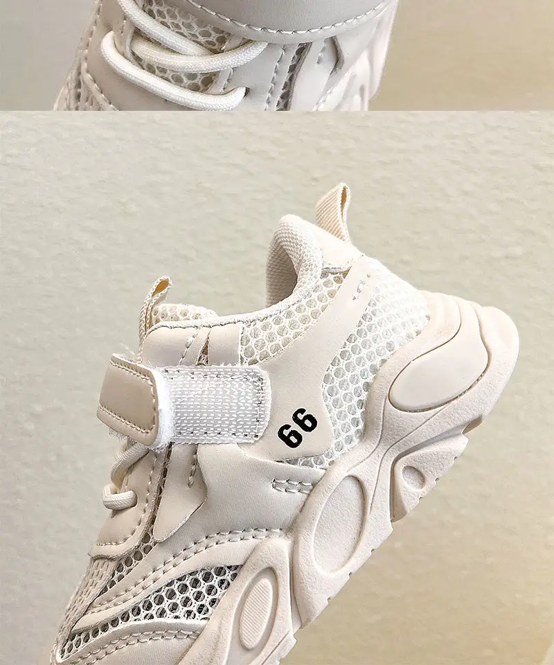 White Soft Sole Toddler Sneakers for 1-23Yrs — feature 1