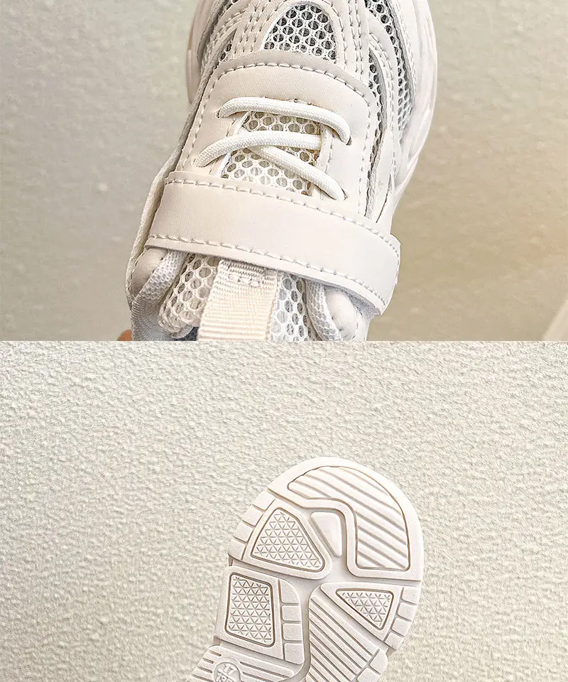 White Soft Sole Toddler Sneakers for 1-23Yrs — feature 3