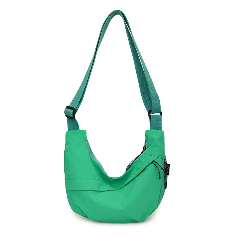 Lightweight Japanese Crossbody Bag Olive Green - Image 12