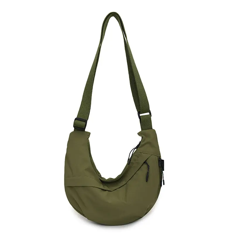 Lightweight Japanese Crossbody Bag Olive Green - Image 6