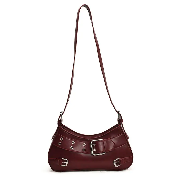Red Rivet Crossbody Bag for Women 2025 - Image 9