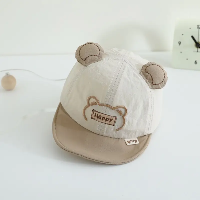 Baby's Cartoon Embroidered Cap Blue White Spring Autumn - Image 7