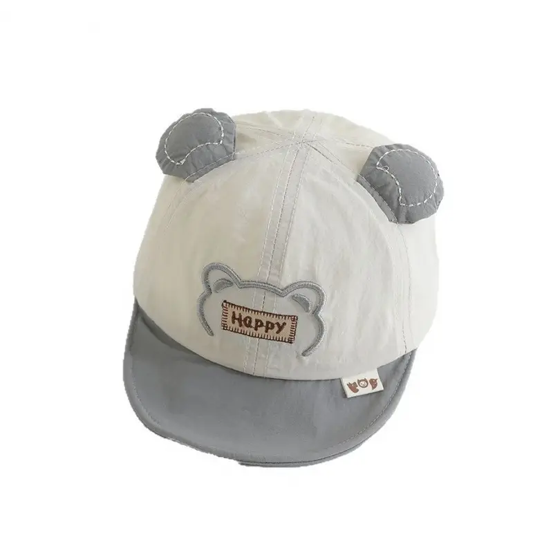 Baby's Cartoon Embroidered Cap Blue White Spring Autumn - Image 9