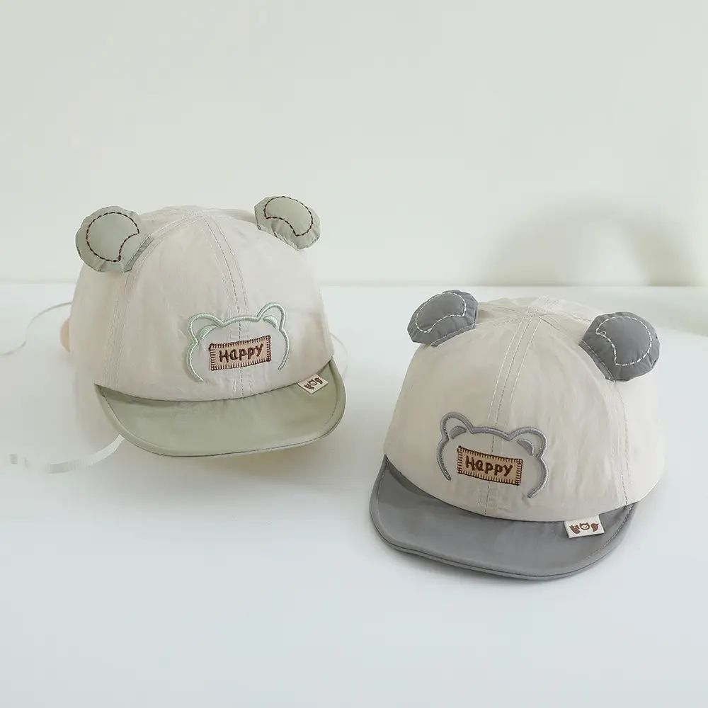 Baby's Cartoon Embroidered Cap Blue White Spring Autumn — feature 8