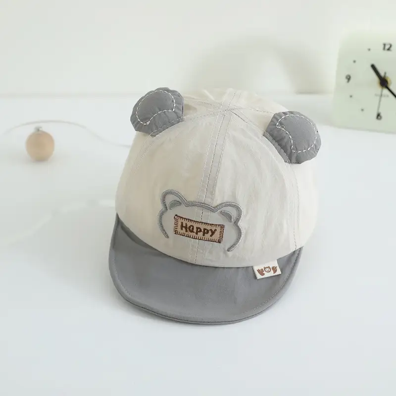 Baby's Cartoon Embroidered Cap Blue White Spring Autumn - Image 4