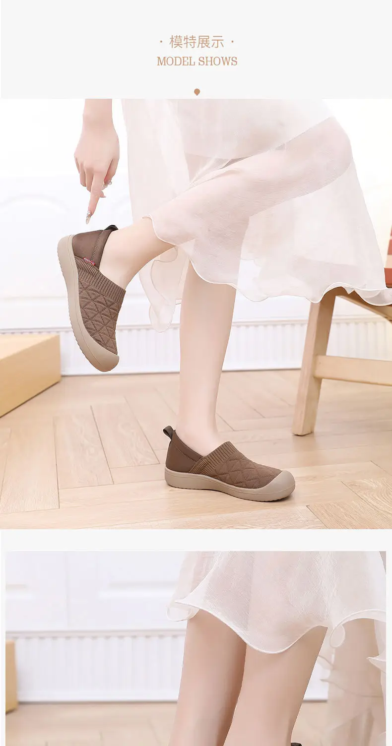 Spring and Autumn New Style Wear-Resistant Non-Slip Soft-Soled Old Beijing Cloth Shoes Slip-On Lazy Shoes Casual Breathable Mom Shoes — feature 20
