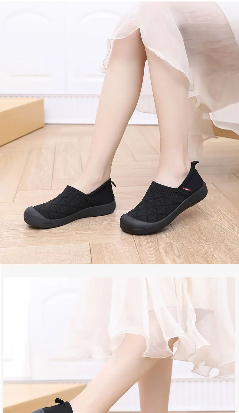 Spring and Autumn New Style Wear-Resistant Non-Slip Soft-Soled Old Beijing Cloth Shoes Slip-On Lazy Shoes Casual Breathable Mom Shoes — feature 27