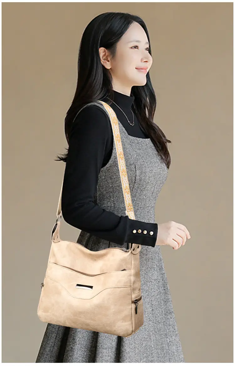 Grey PU Leather Crossbody Bag for Women — feature 16