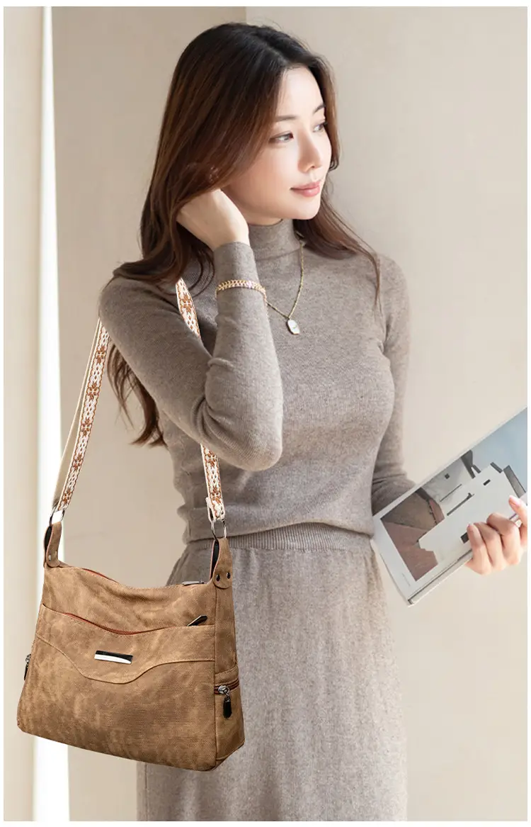Grey PU Leather Crossbody Bag for Women — feature 18
