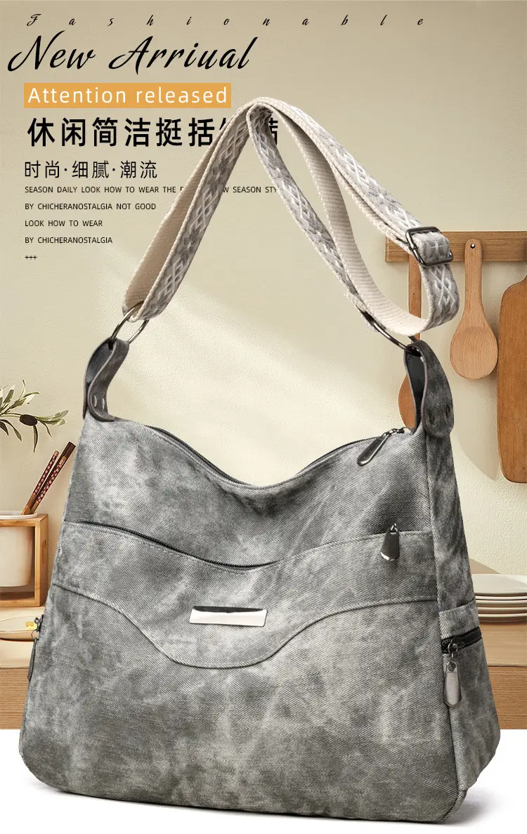 Grey PU Leather Crossbody Bag for Women — feature 2