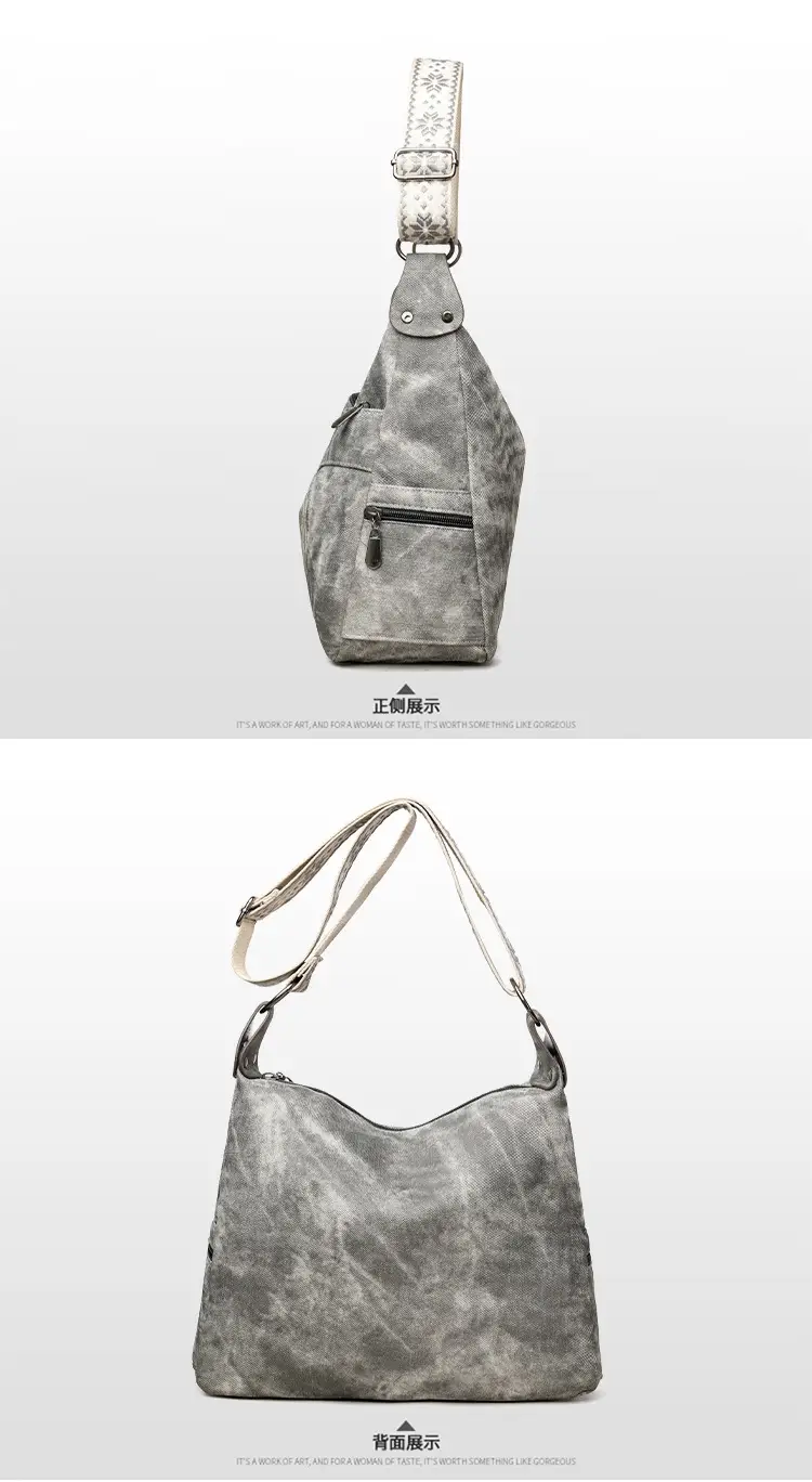 Grey PU Leather Crossbody Bag for Women — feature 21