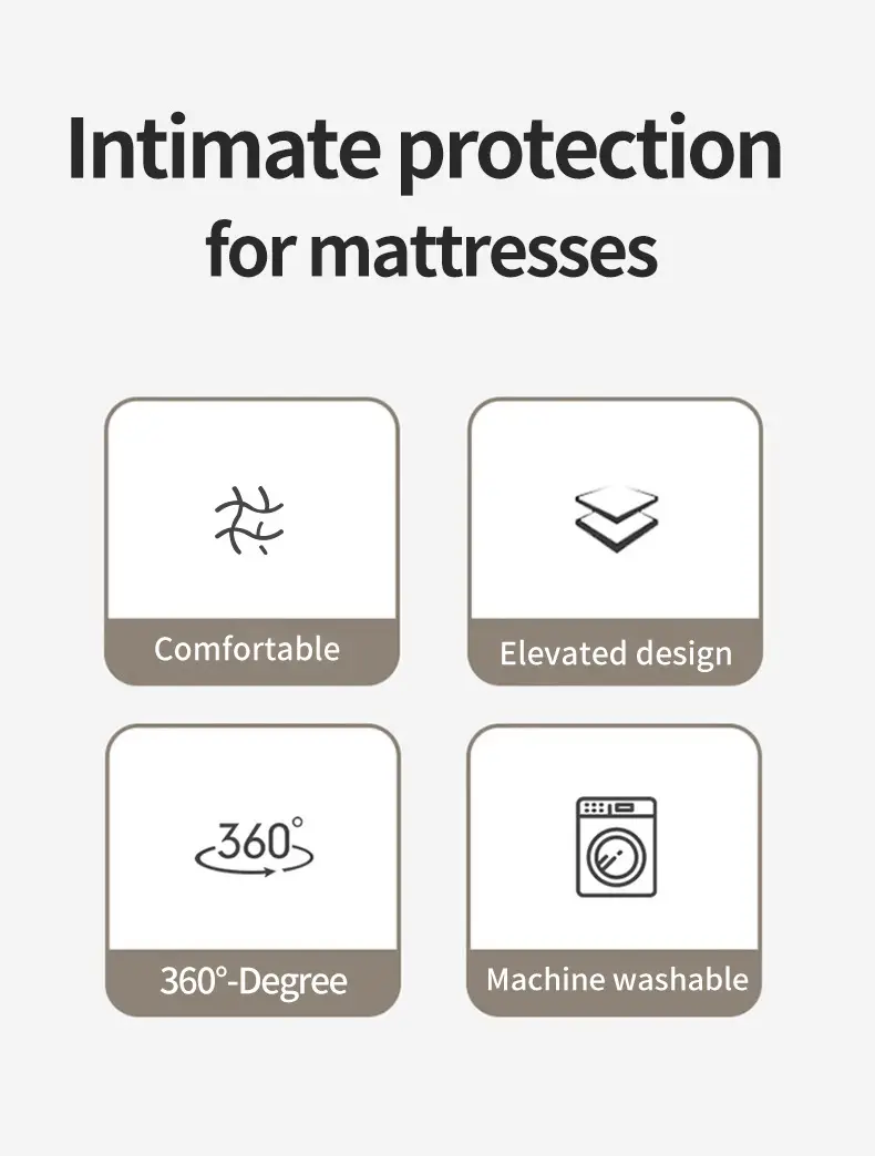 Cross-Border Temu Amazon Solid Color Fitted Sheet Three-Piece Set Brushed Mattress Protector Dustproof Bed Cover Wholesale — feature 3