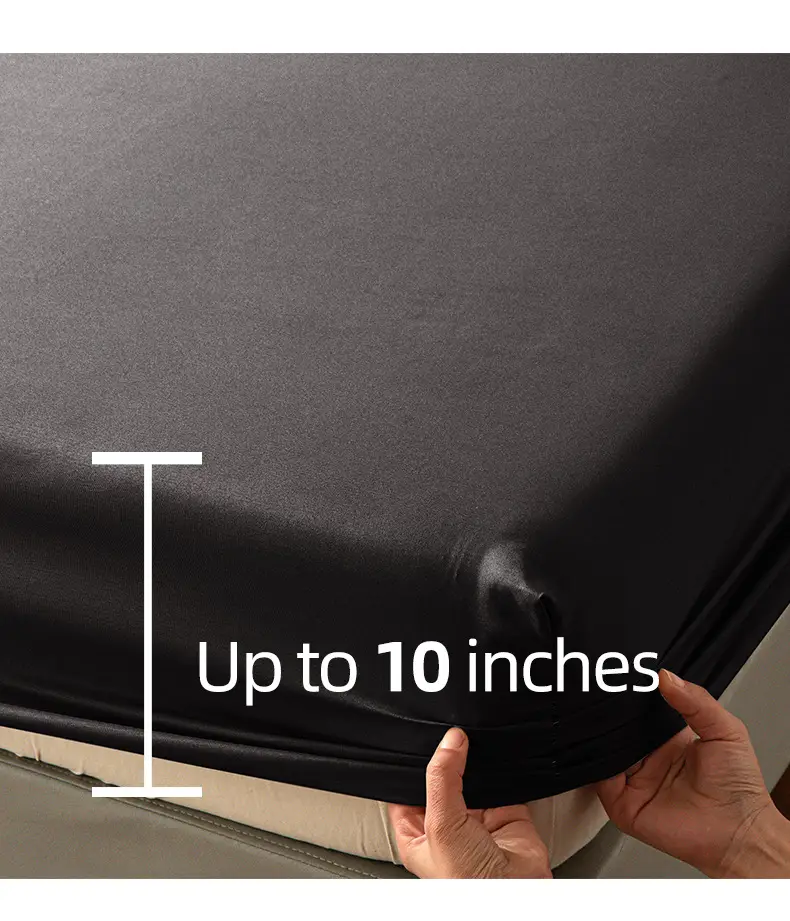 Cross-Border Temu Amazon Solid Color Fitted Sheet Three-Piece Set Brushed Mattress Protector Dustproof Bed Cover Wholesale — feature 6
