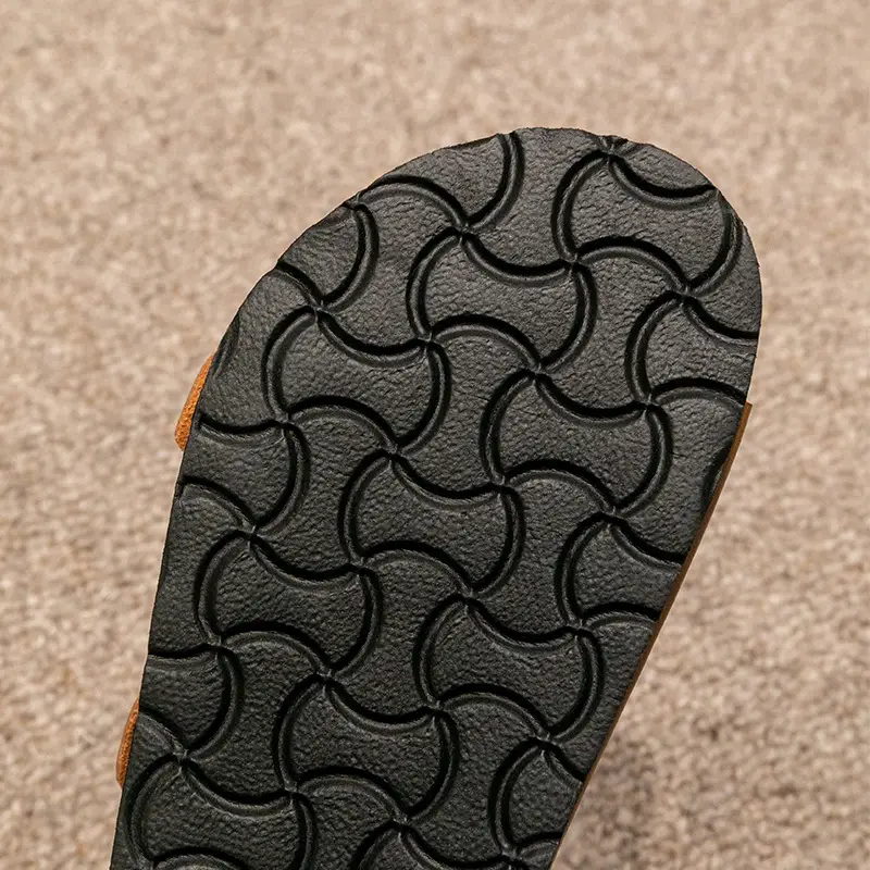 Cross-Border Export Slippers for Women 2025 Spring and Summer New Round Toe Cork Bottom Double Buckle One-Line Outer Wear Beach Sandals - Image 7
