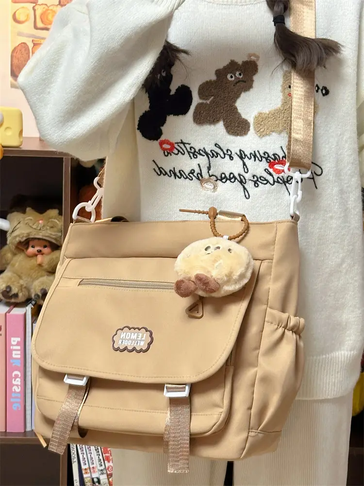 Women's Creamy Crossbody Bag with Cloud Embroidery — feature 15
