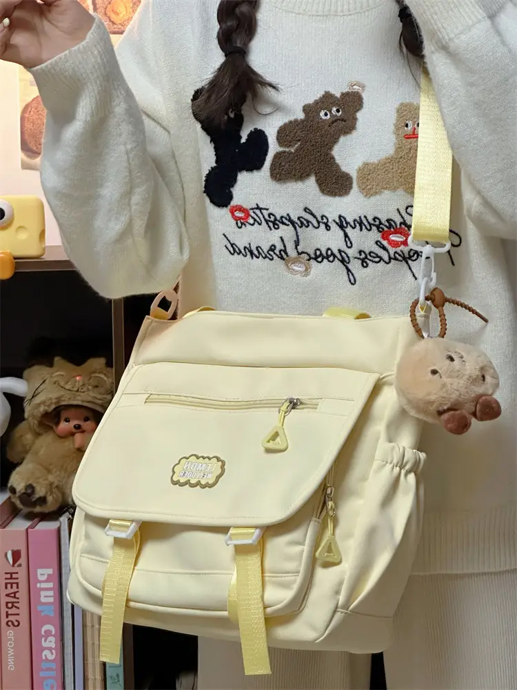 Women's Creamy Crossbody Bag with Cloud Embroidery — feature 20