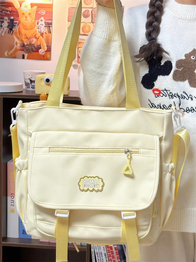 Women's Creamy Crossbody Bag with Cloud Embroidery — feature 22
