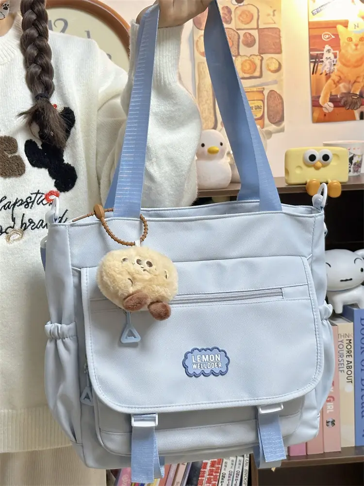Women's Creamy Crossbody Bag with Cloud Embroidery — feature 24