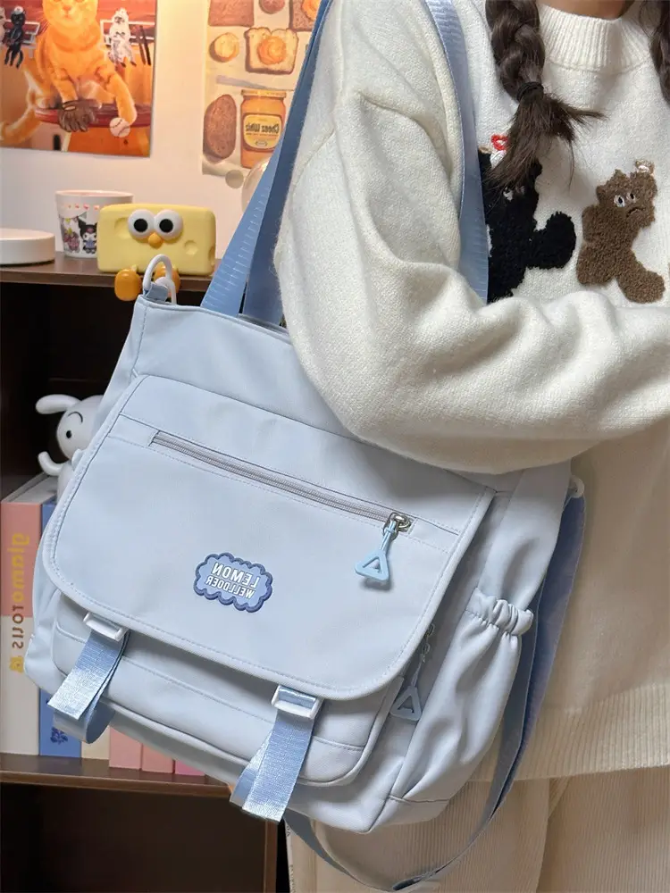 Women's Creamy Crossbody Bag with Cloud Embroidery — feature 25