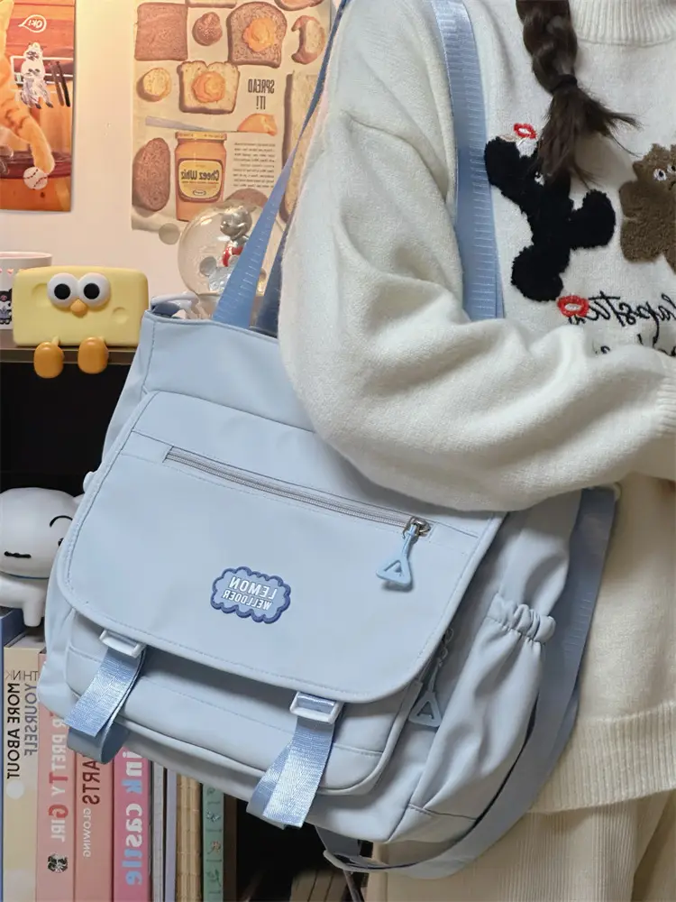 Women's Creamy Crossbody Bag with Cloud Embroidery — feature 27
