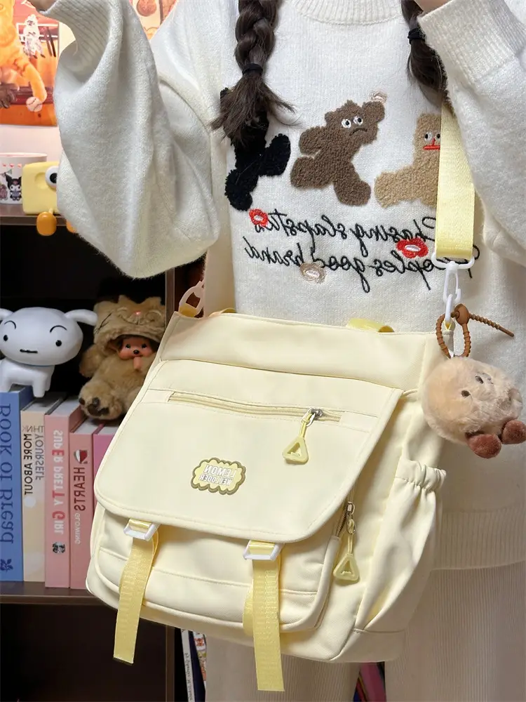 Women's Creamy Crossbody Bag with Cloud Embroidery — feature 36