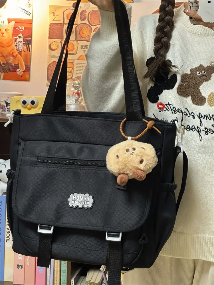 Women's Creamy Crossbody Bag with Cloud Embroidery — feature 4