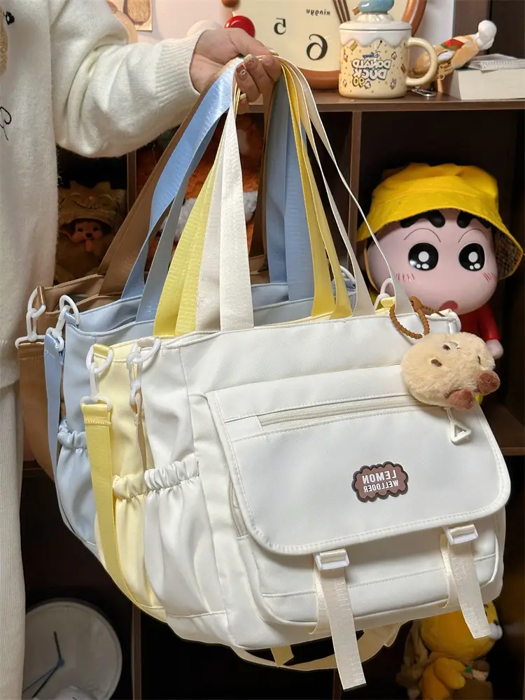 Women's Creamy Crossbody Bag with Cloud Embroidery — feature 9
