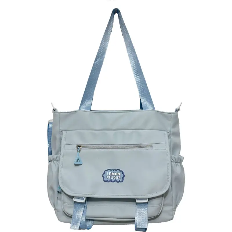 Women's Creamy Crossbody Bag with Cloud Embroidery