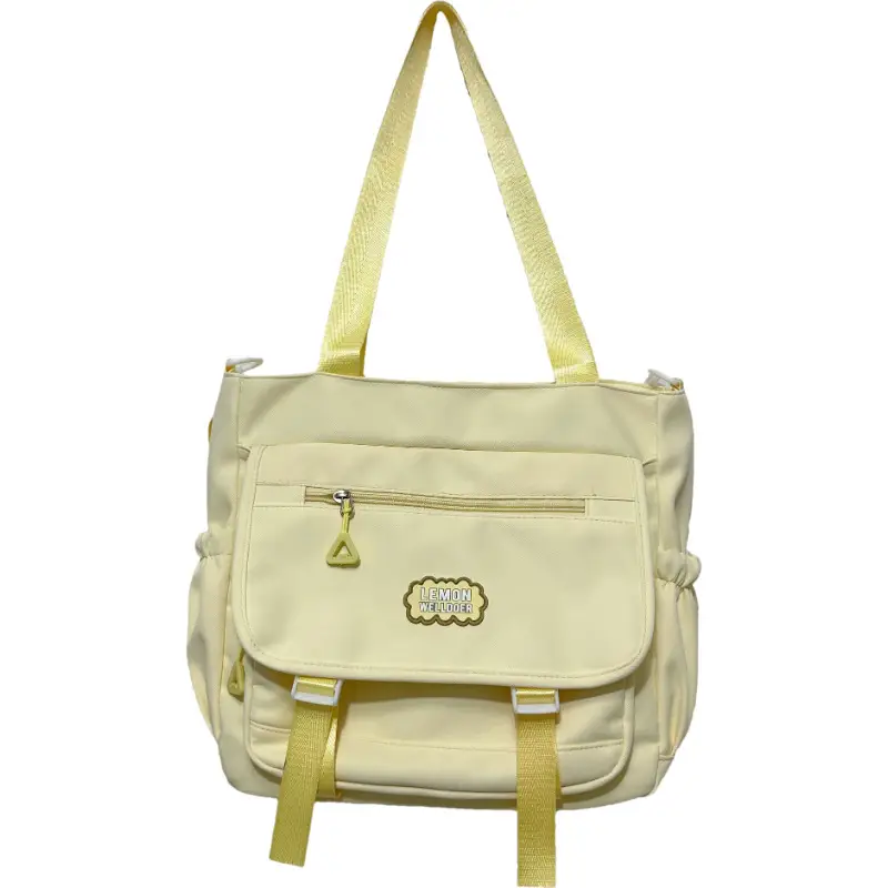 Women's Creamy Crossbody Bag with Cloud Embroidery