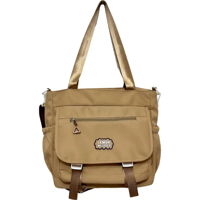 Women's Creamy Crossbody Bag with Cloud Embroidery