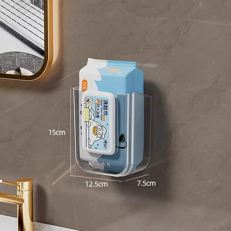 Luxury Perforated Wet Tissue Box for Toilet Wall - Image 2