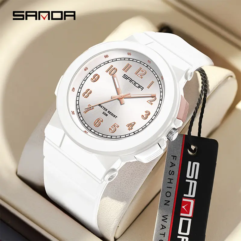 Sanda Black Red Quartz Watch for Kids - Image 11