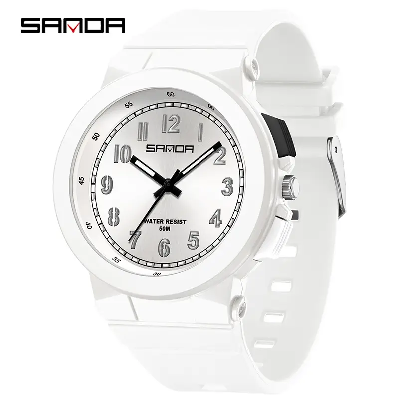 Sanda Black Red Quartz Watch for Kids - Image 2