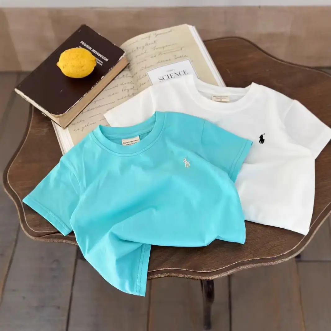 Blue Polo Logo Boys Sweatshirt Set Cotton Short Sleeve - Image 9