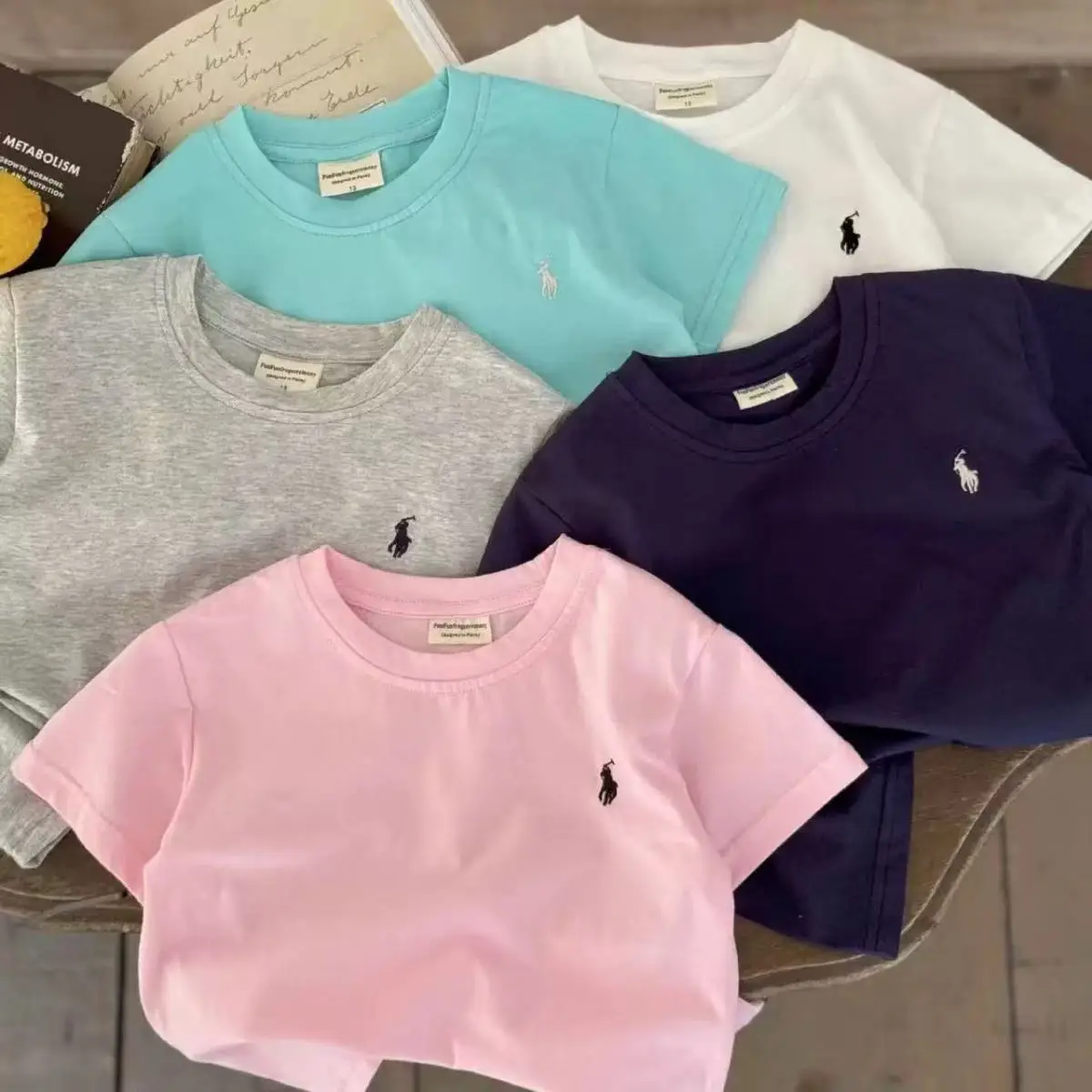 Blue Polo Logo Boys Sweatshirt Set Cotton Short Sleeve — feature 4