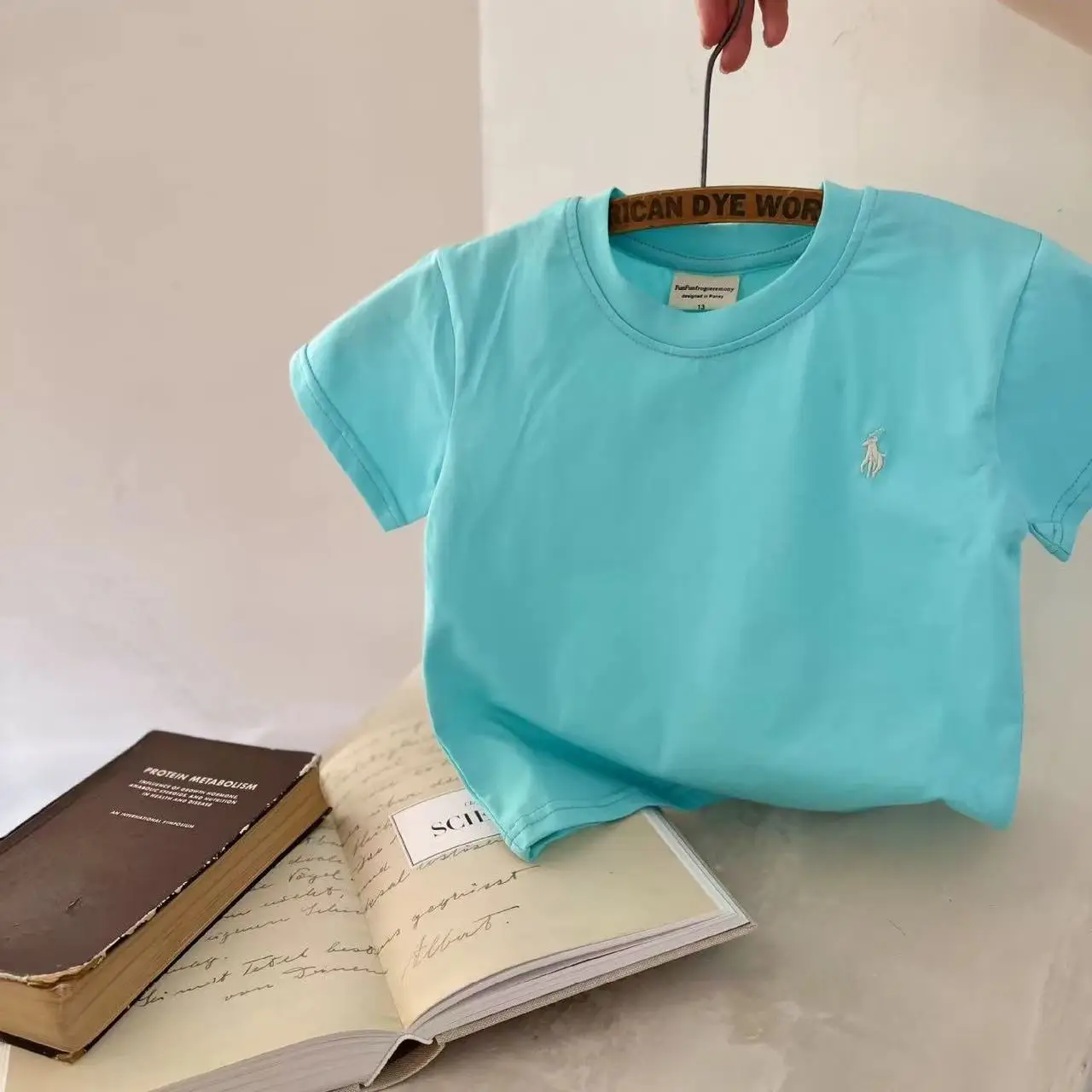 Blue Polo Logo Boys Sweatshirt Set Cotton Short Sleeve - Image 3