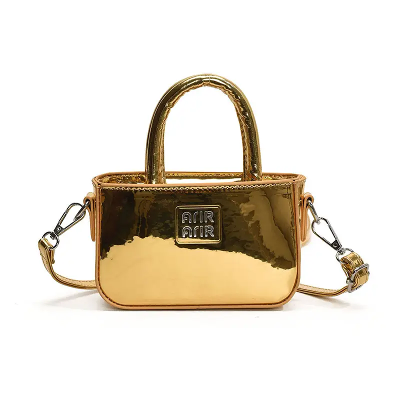 Laser Shiny Pink Mini Crossbody Bag for Girls - Image 13