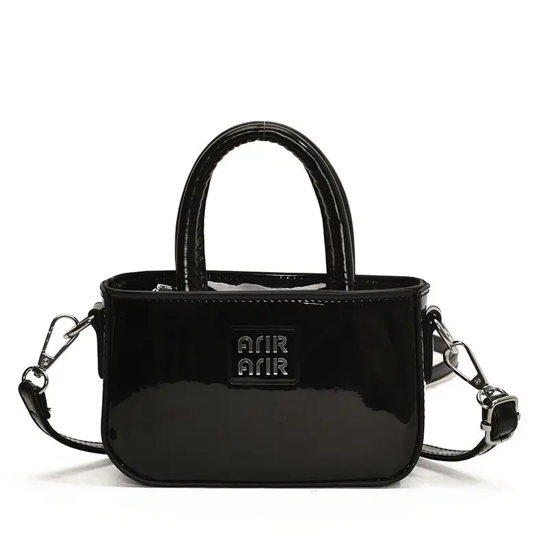 Laser Shiny Pink Mini Crossbody Bag for Girls - Image 3