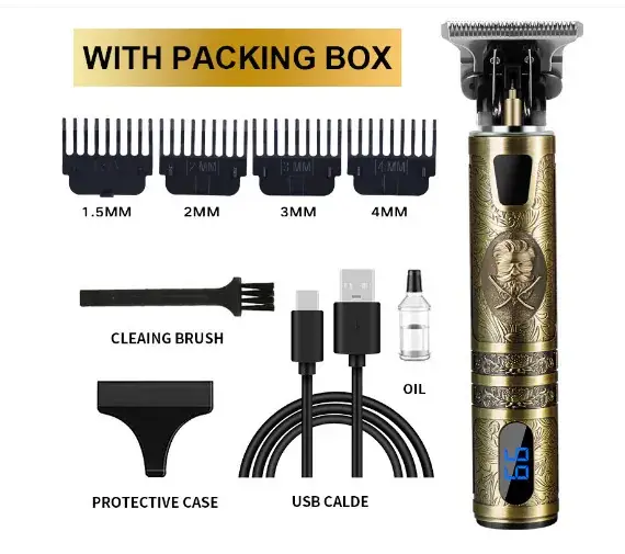 Cross-Border T9 Electric Hair Clipper Oil Head Trimmer Bald Electric Clipper Professional Hair Clipper Trimmer