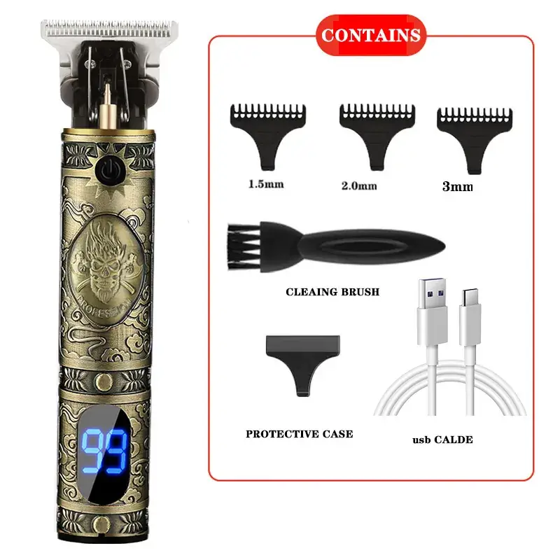 Cross-Border T9 Electric Hair Clipper Oil Head Trimmer Bald Electric Clipper Professional Hair Clipper Trimmer