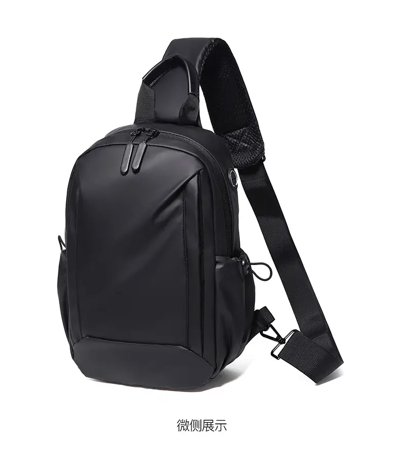 Men's Blue Crossbody Backpack with Adjustable Strap — feature 12