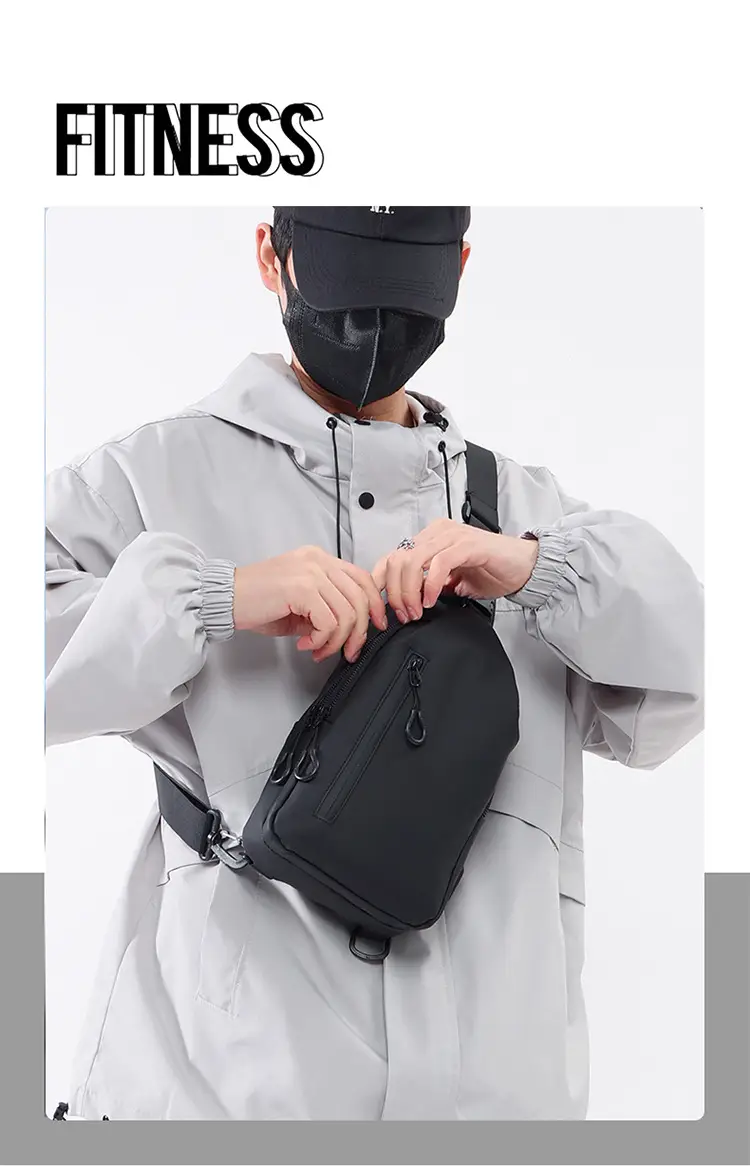 Men's Black Crossbody Bag with USB Charging — feature 11